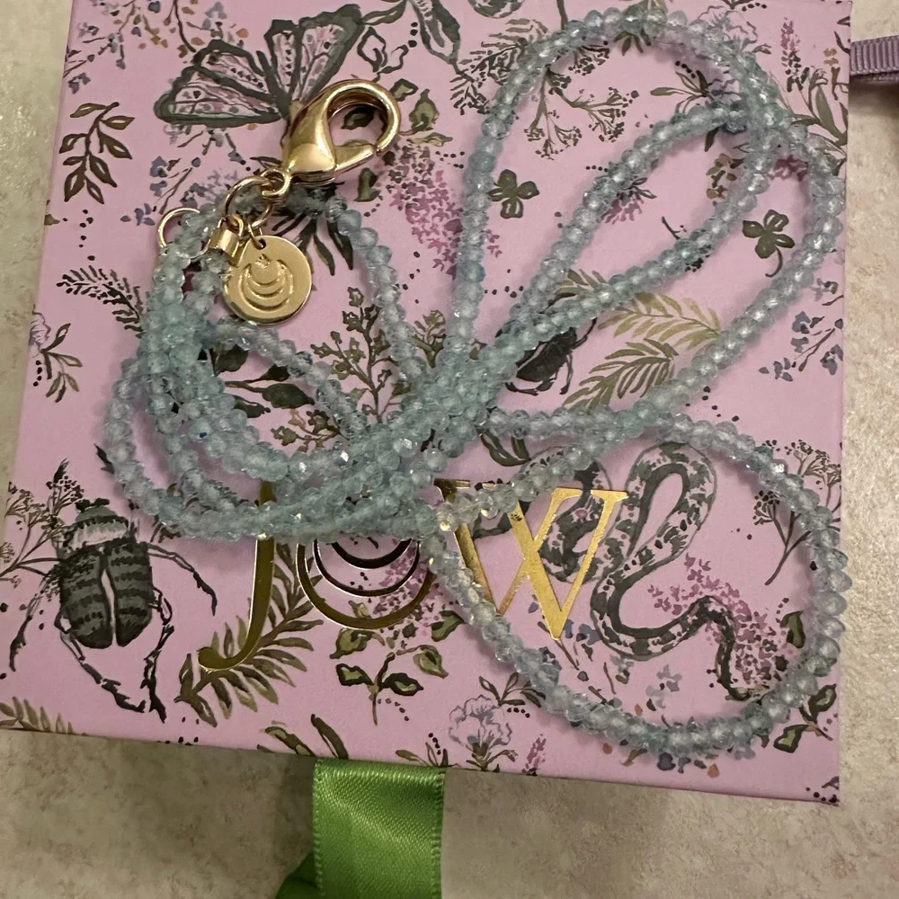 Jane Win Sky Blue Topaz Double Wrap Necklace - Picture 3 of 7